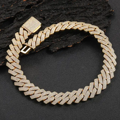 IOTF Icedout Baguette Cuban Link 20mm Thick Brass CZ Chain