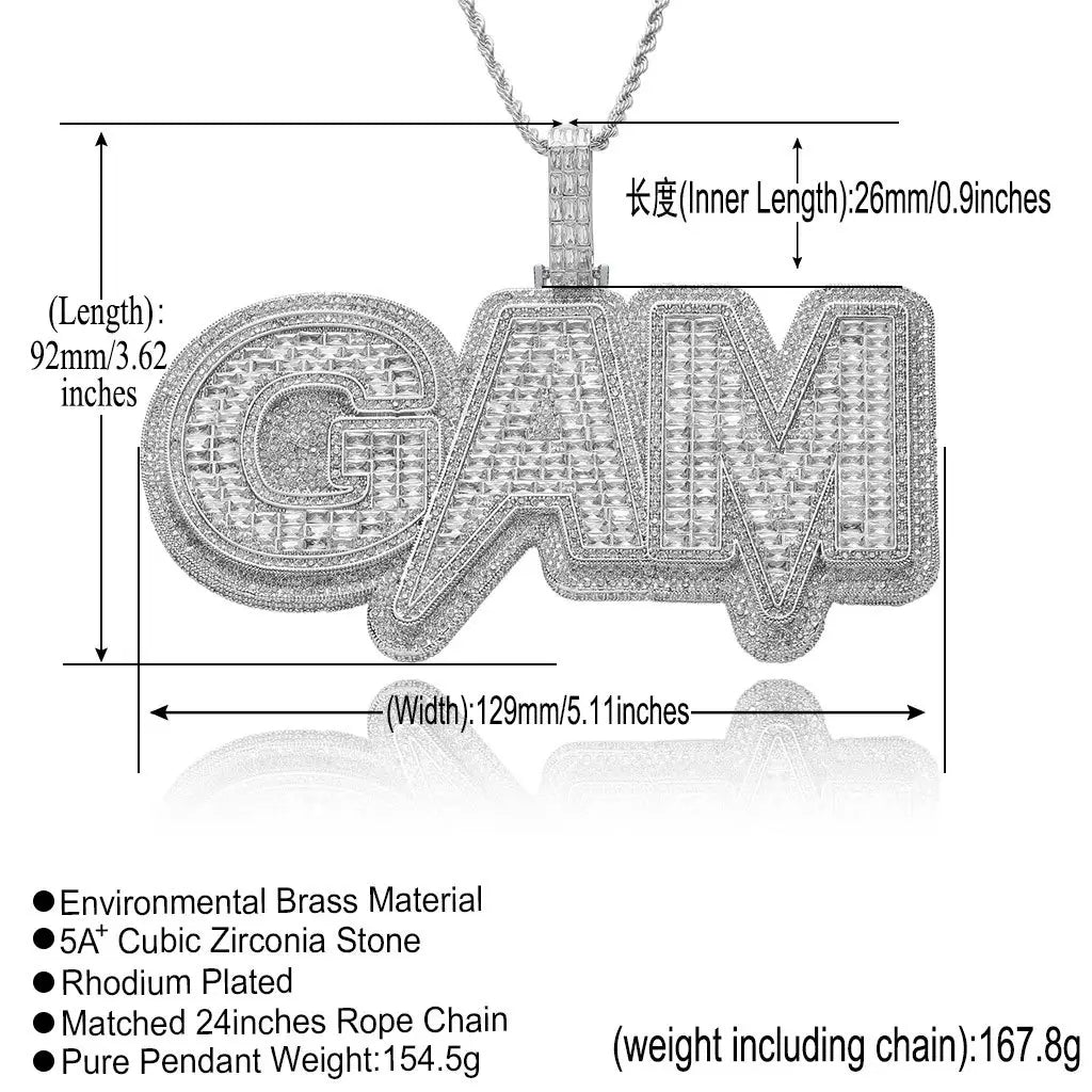 IOTF Modern Custom Letter/Number Pendant