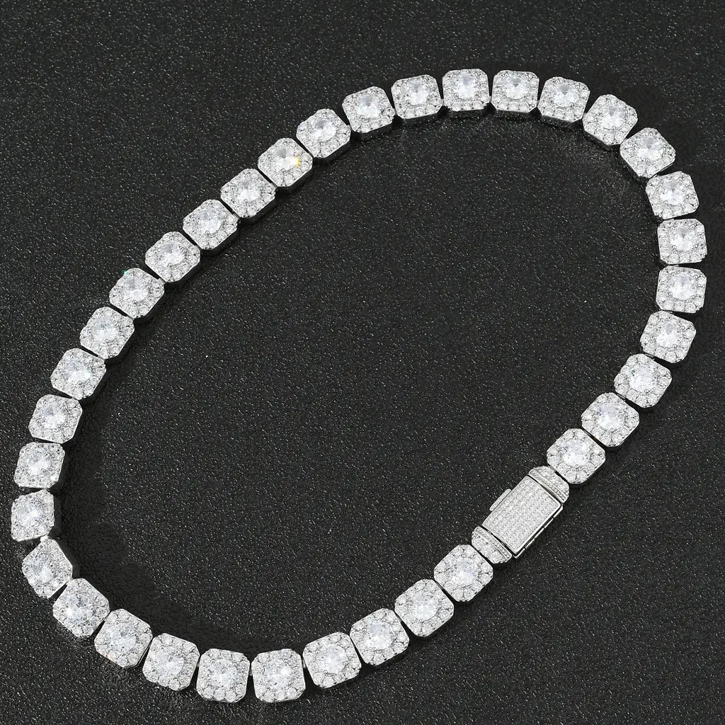 IOTF Cushion Link Chain S925 Moissanite