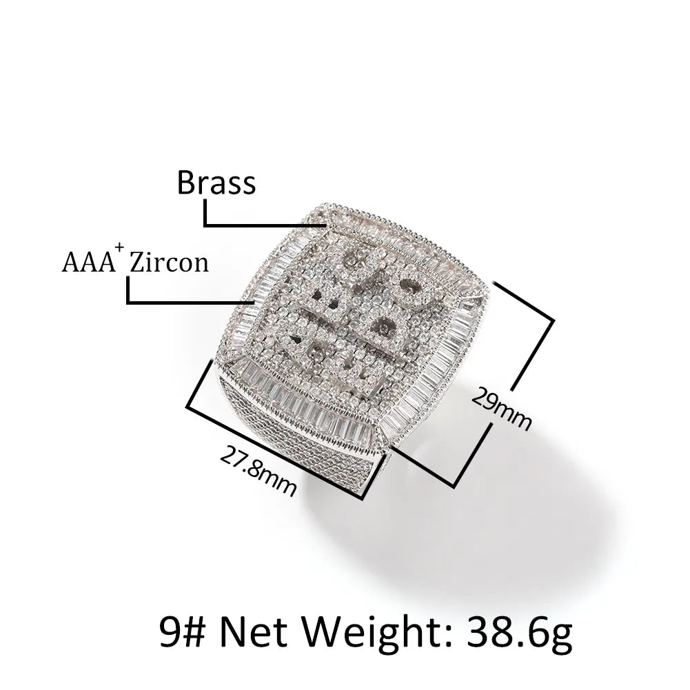 IOTF Chunk Custom 1-6 initials/numbers Ring