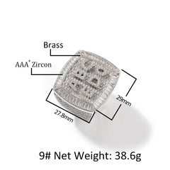 IOTF Chunk Custom 1-6 initials/numbers Ring