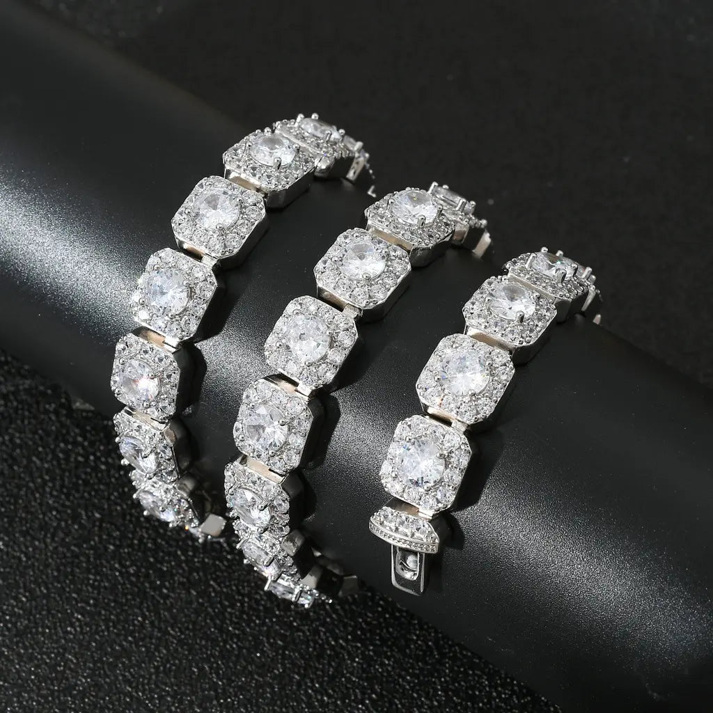 IOTF Cushion Link Chain S925 Moissanite