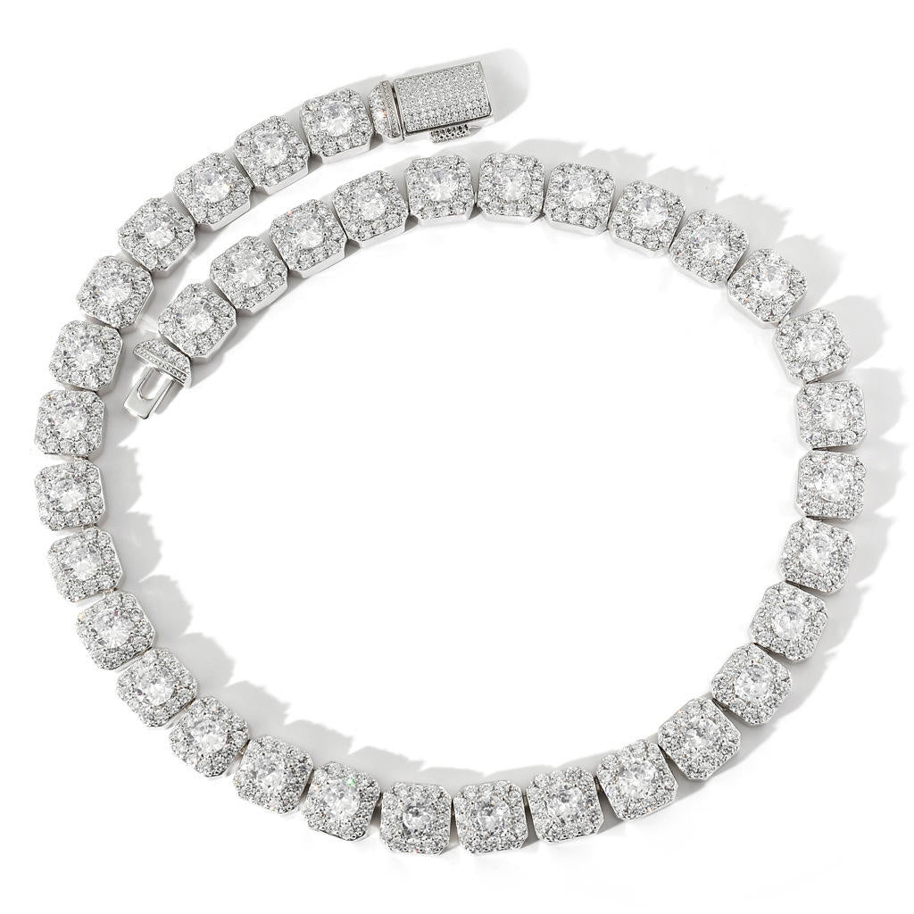 IOTF Cushion Link Chain S925 Moissanite