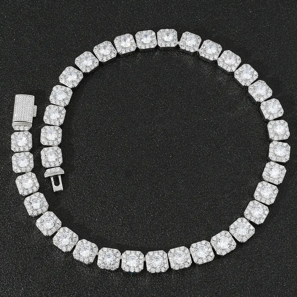 IOTF Cushion Link Chain S925 Moissanite