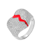 Iced Out Broken Heart Ring